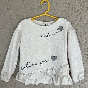 BCBGirls Wish On A Star Follow Your Heart Long Sleeve Graphic Shirt‎